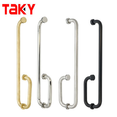 Customization Aluminium Shower Screen Glass Door Handle with 0.5mm Thickness and BN Finish