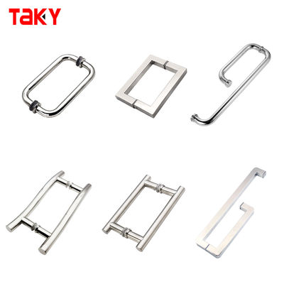 Customization Aluminium Shower Screen Glass Door Handle with 0.5mm Thickness and BN Finish