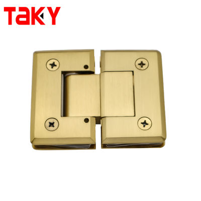 SS Shower Hinge 180 Degree Double Side for Interior Glass to Glass Shower Door Partitions