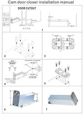 Aluminum Hotel Door Concealed Hydraulic Door Closer Hinge Hidden Floor Spring TK-H013M