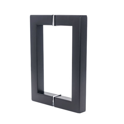 Door Window Handles 304 Stainless Steel Matt Black Color Square Tube Glass Door Handle