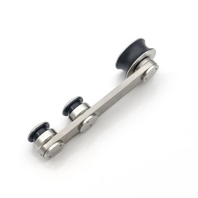 Frameless Glass Shower Room Rolling Barn Sliding Door Track Hardware Kit with Acrylic Tray