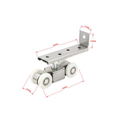 Wardrobe Roller Sliding Door Hardware Wheel Rail and Roulettes with Silent Operation