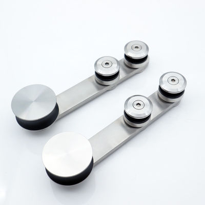 Frameless Glass Shower Room Rolling Barn Sliding Door Track Hardware Kit with Acrylic Tray