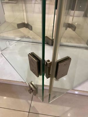 Stainless Steel Sliding Glass Hardware Fittings for Frameless Glass Folding Door Brass