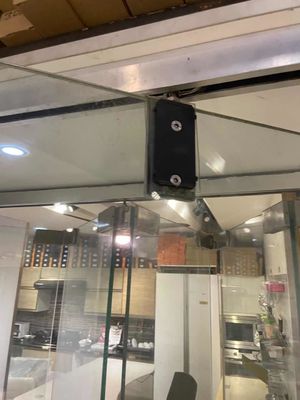 Stainless Steel Sliding Glass Hardware Fittings for Frameless Glass Folding Door Brass