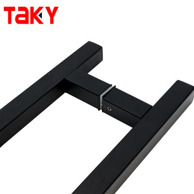 Silver Square Stainless Steel Shower Glass Pull Door Handle with Modern Design Style