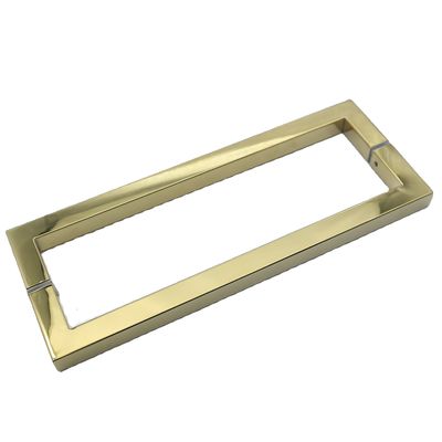 Modern Stainless Steel Shower Door Handle with Square Gold Color Glass Door Pull Handle