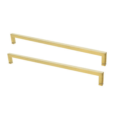 Modern Stainless Steel Shower Door Handle with Square Gold Color Glass Door Pull Handle