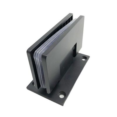 304 Stainless Steel Matt Black 90 Degree Shower Door Hinge for Square Appearance Style