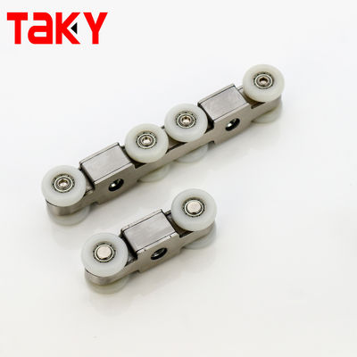 Wooden Door Sliding Wheel Roller Wardrobe Fitting System with Sliver and 8.5cm*11cm Size