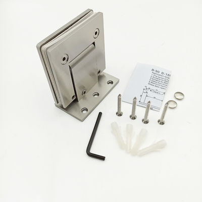 Soft Closing Stainless Steel 304 Hydraulic Glass Door Clamp Shower Hinge for 90 Degree