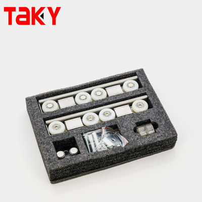 Double Soft Closing 8 Wheel Sliding Door Pulley Hardware for Modern Furniture Wardrobe