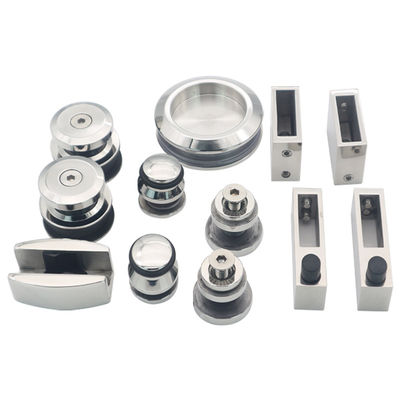 Frameless Square Style Sliding Door Fitting Kit for Hardware Shower Glass Accessories