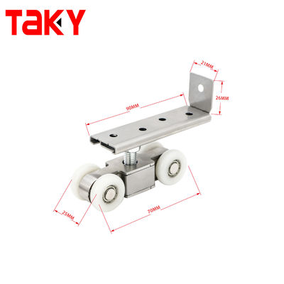 Double Soft Closing 8 Wheel Sliding Door Pulley for Silent and Smooth Wardrobe Sliding