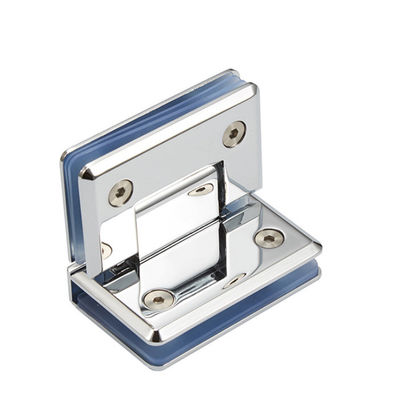 Chrome Finish Glass Hinges and Clamps for Heavy Duty Frameless Bathroom Partitions