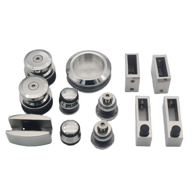 SS304 Square 30*10mm Bar Shower Sliding Door Tube Fitting with Silver Appearance Style