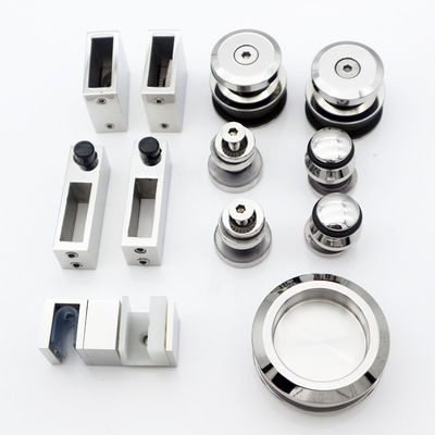 SS304 Square 30*10mm Bar Shower Sliding Door Tube Fitting with Silver Appearance Style