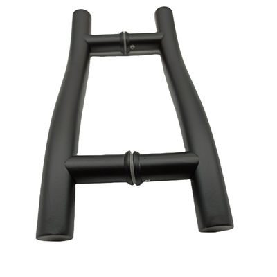 Door Window Handles 8 Inch Black Glass Door Handle in Chrome Finish 304 Stainless Steel