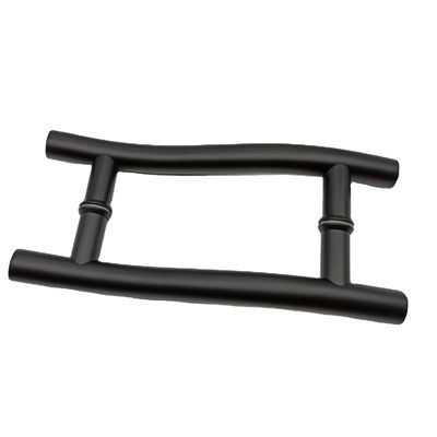 Door Window Handles 8 Inch Black Glass Door Handle in Chrome Finish 304 Stainless Steel