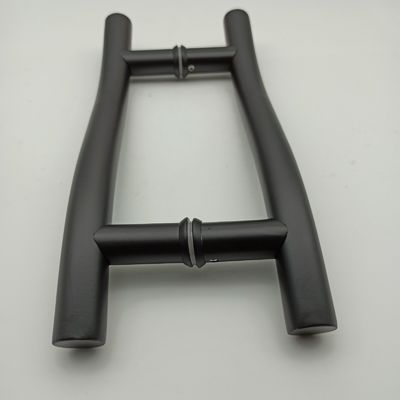 Door Window Handles 8 Inch Black Glass Door Handle in Chrome Finish 304 Stainless Steel