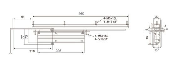 Modern Hotel Design 85KG Fire Rated Two Adjustable Speed Hydraulic Hidden Spring Wooden Concealed Door Closer
