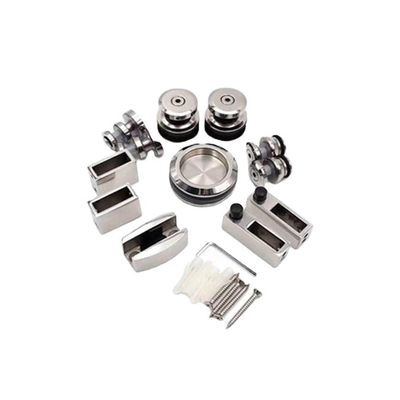 Frameless Glass Bathroom Screen Barn Door Hardware Fittings Functional and Frameless
