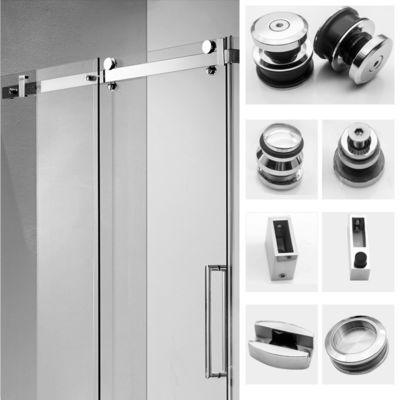 Durable SS304 Sliding Kits Shower Room Highly Resistant to Corrosion Glass Door System