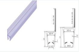 Sliding Glass Shower Door Seal with 180 Degree Transparent PVC and Long Lift Function