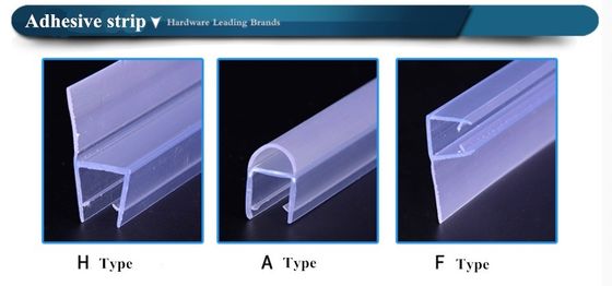 Sliding Glass Shower Door Seal with 180 Degree Transparent PVC and Long Lift Function