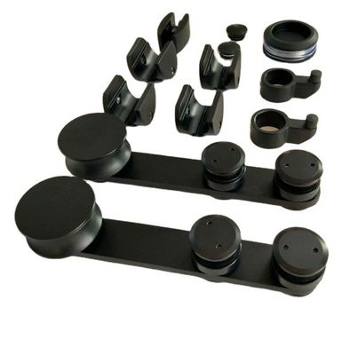 Modern Design Round Tray Sliding Barn Door Hardware Kit for Double Hanging Rail System