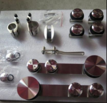 Modern Design Round Tray Sliding Barn Door Hardware Kit for Double Hanging Rail System
