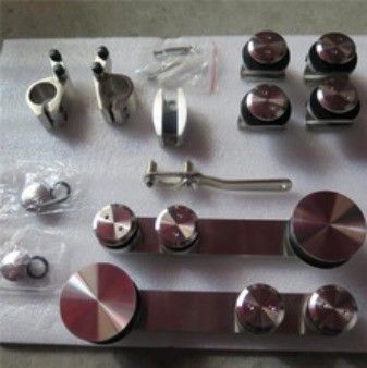 Modern Design Round Tray Sliding Barn Door Hardware Kit for Double Hanging Rail System