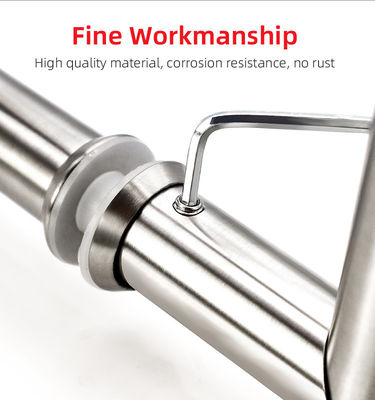 Stainless Steel H-Shaped Pull Handle for Bathroom Glass Doors in Office Buildings