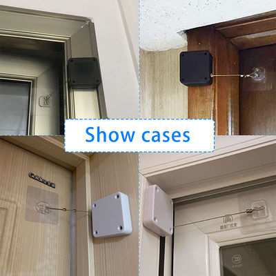 800G 1000G Black White ABS Multi-Function Punch-Free Door Closer with 44*44*1.6cm Size
