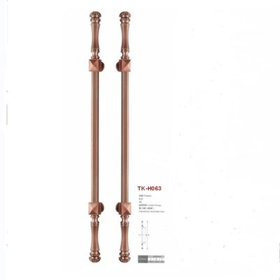 Door Window Handles for Luxurious Hotel Entrance Antique Copper Gate Pull Handles