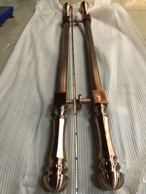 Door Window Handles for Luxurious Hotel Entrance Antique Copper Gate Pull Handles