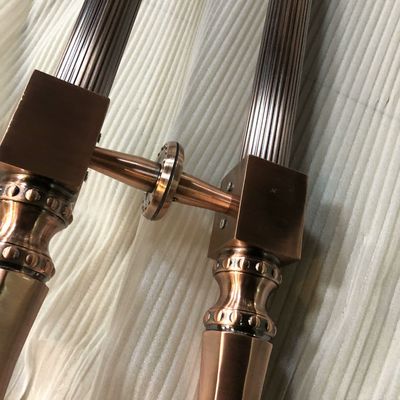 Door Window Handles for Luxurious Hotel Entrance Antique Copper Gate Pull Handles