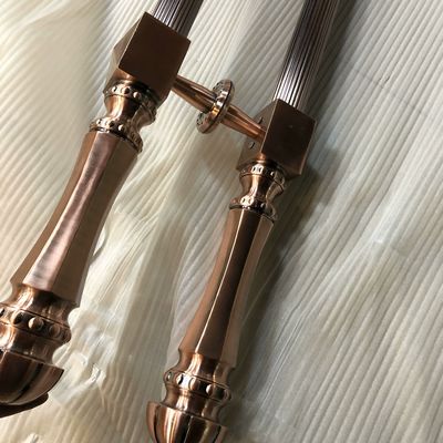 Door Window Handles for Luxurious Hotel Entrance Antique Copper Gate Pull Handles