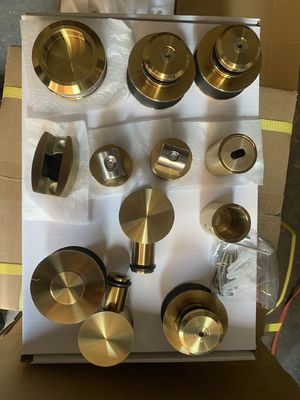 High Hardness and Durable Sliding Door Accessory for Single Glass Door in Polish Gold