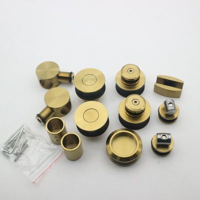 High Hardness and Durable Sliding Door Accessory for Single Glass Door in Polish Gold