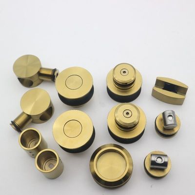 High Hardness and Durable Sliding Door Accessory for Single Glass Door in Polish Gold