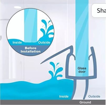Long Lift Function PVC Plastic Shower Door Bottom Seal Strip for Modern Bathrooms