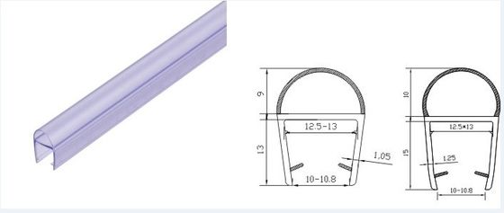 180 Degree H Type Polycarbonate Water Seal for 2400MM In Line Panel Steam Shower Door