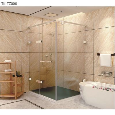 Hotel Bathroom Essential Modern SS304 Mirrored Sliding Shower Door for Renovation