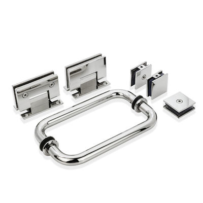 Long Life Square 90 Degree Stainless Steel Polishing Soft Close Shower Screen Glass Pivot Door Hinges