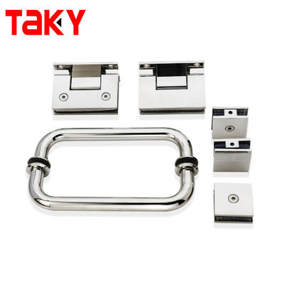 Long Life Square 90 Degree Stainless Steel Polishing Soft Close Shower Screen Glass Pivot Door Hinges