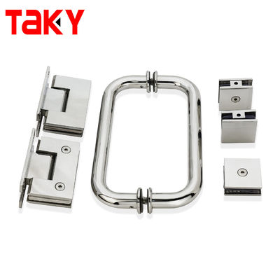 Long Life Square 90 Degree Stainless Steel Polishing Soft Close Shower Screen Glass Pivot Door Hinges