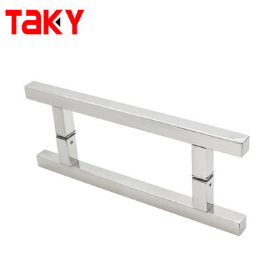 Villa Square Glass Door Handle Stainless Steel 304 Chrome Handle For Tempered Glass Door