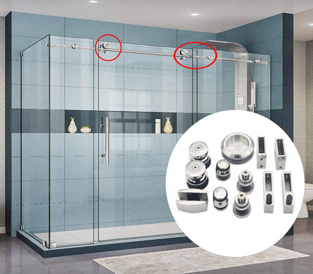 10-12mm Thick Safe Glass Double Door Sliding Door for Office Shower Room Accessories